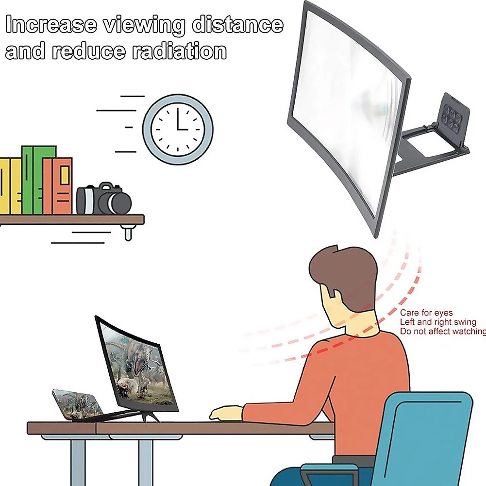 Curved Mobile Phone Screen Magnifier