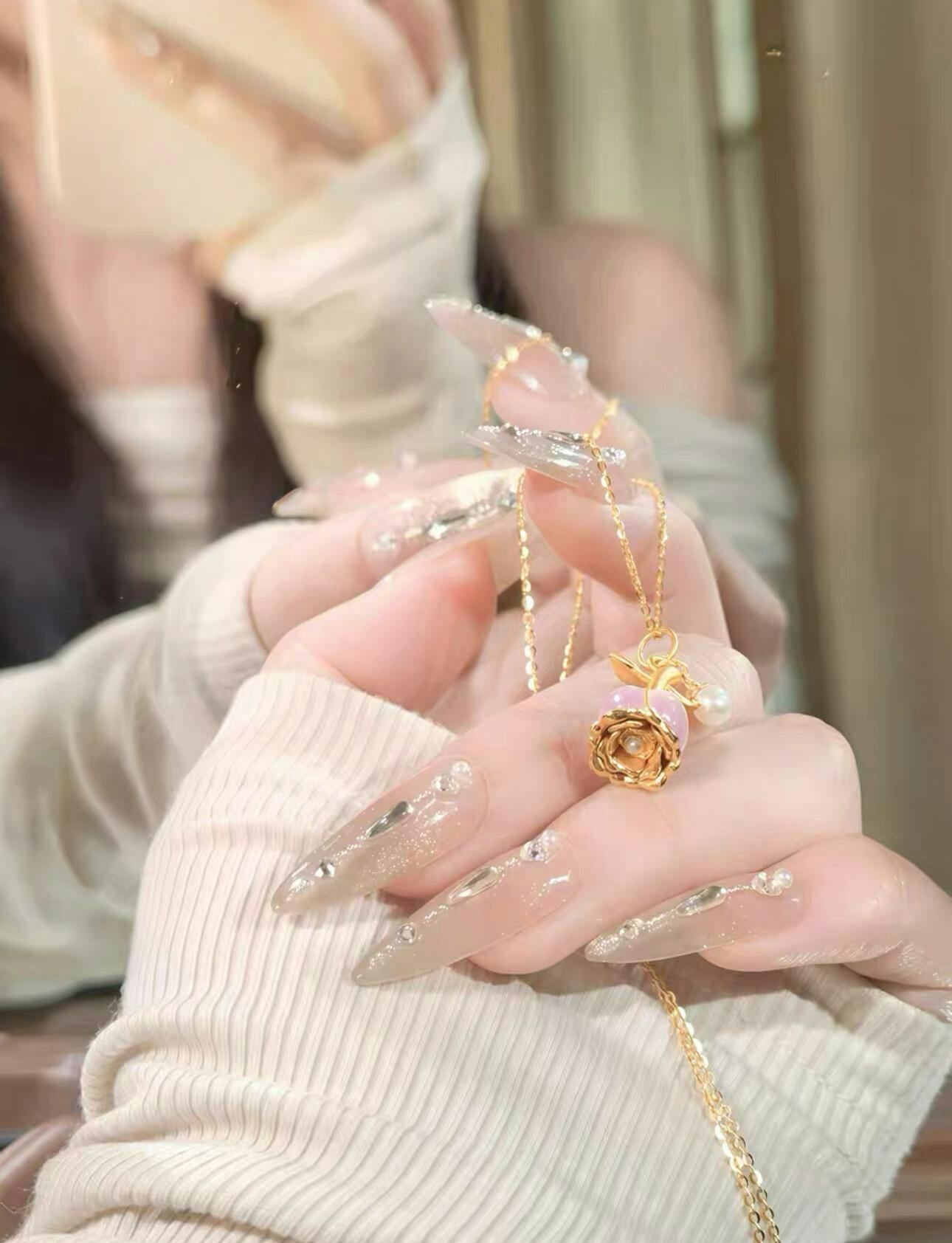 Blooming Rose Necklace  |  Imported