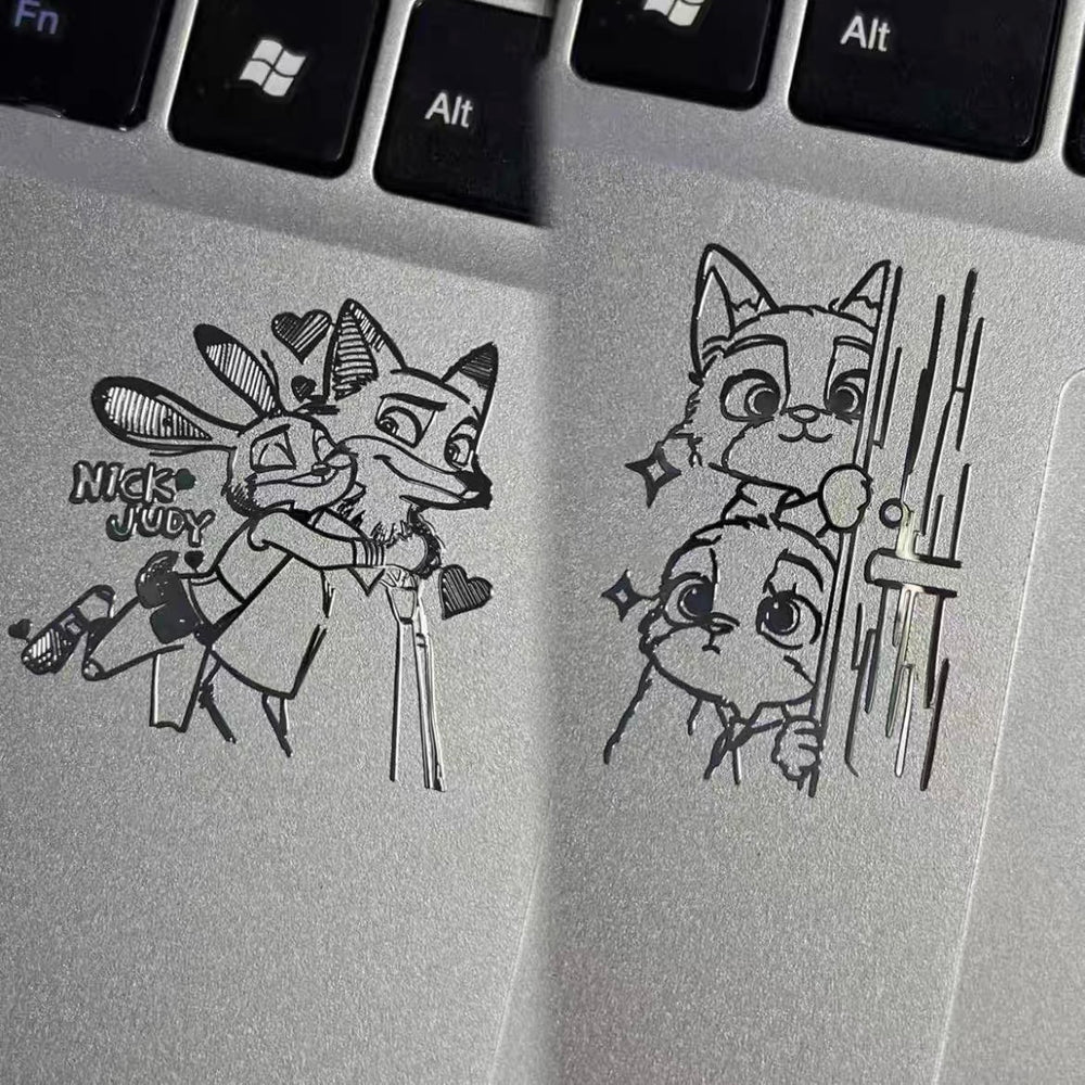 (Imported) 3D Crossing Metallic Stickers