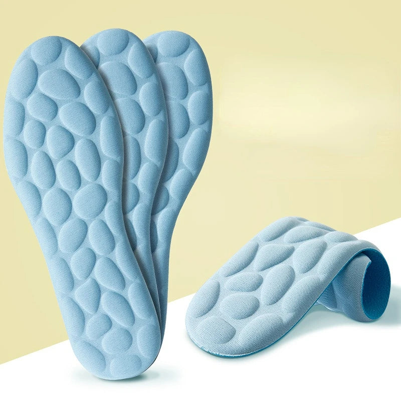 Orthopedic shoe insoles, massage cushion with memory effect