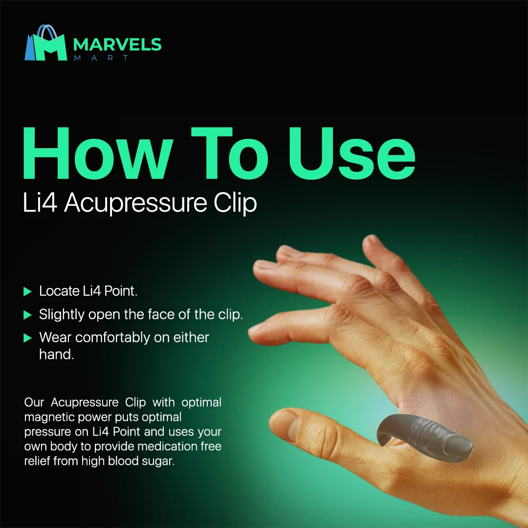 Original Magnetic Acupressure Clip for Sugar Control