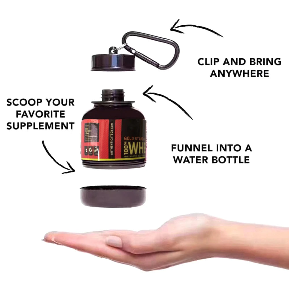 Mini Portable Protein Powder Key Chain