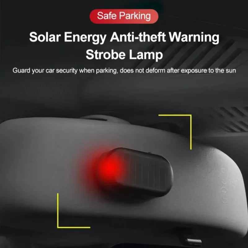 Vehicle mounted solar anti-theft light