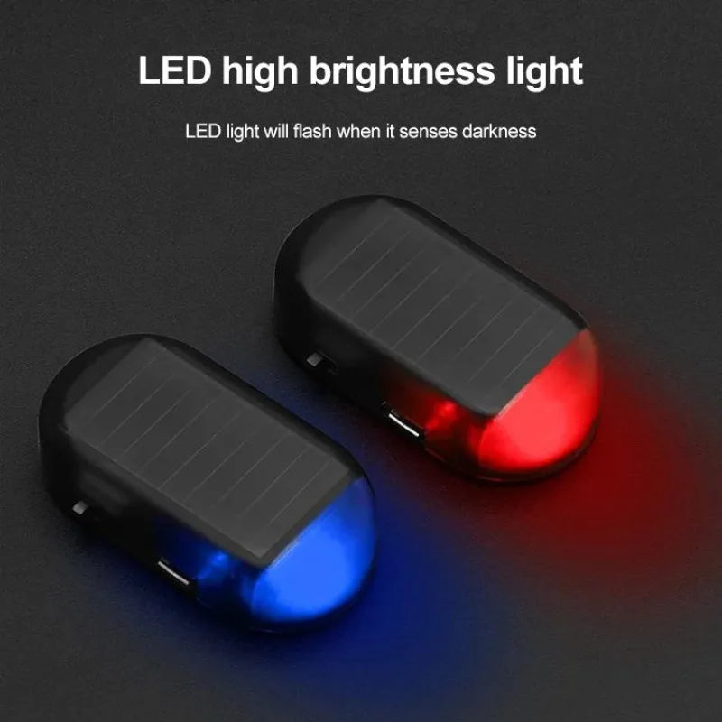 Vehicle mounted solar anti-theft light