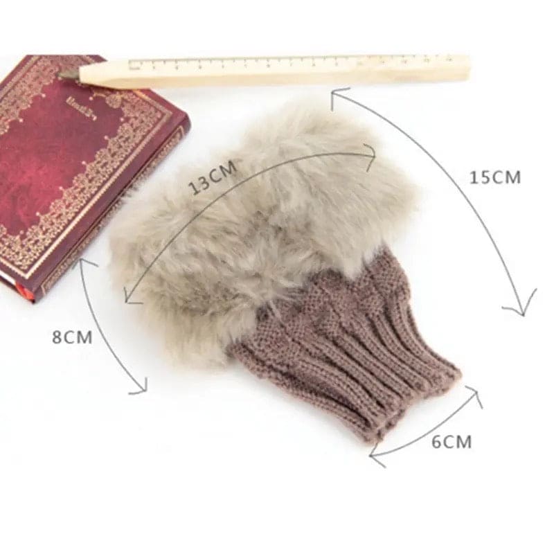 Winters Rabbit Fur Gloves