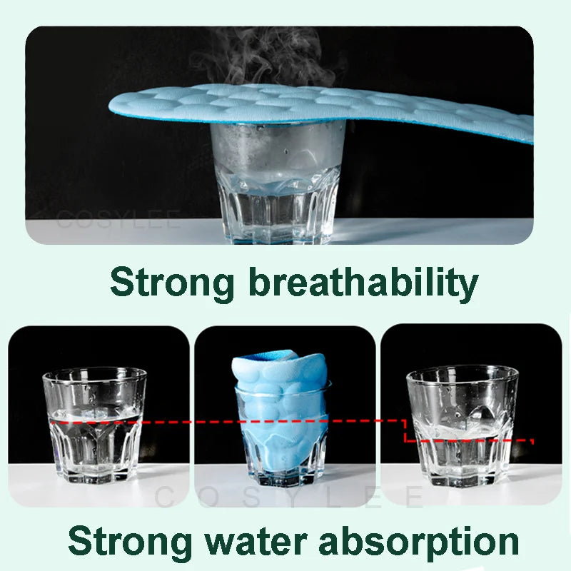 Orthopedic shoe insoles, massage cushion with memory effect