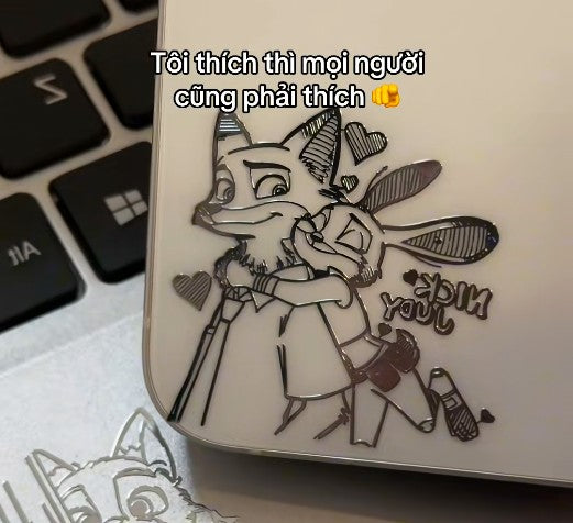 (Imported) 3D Crossing Metallic Stickers