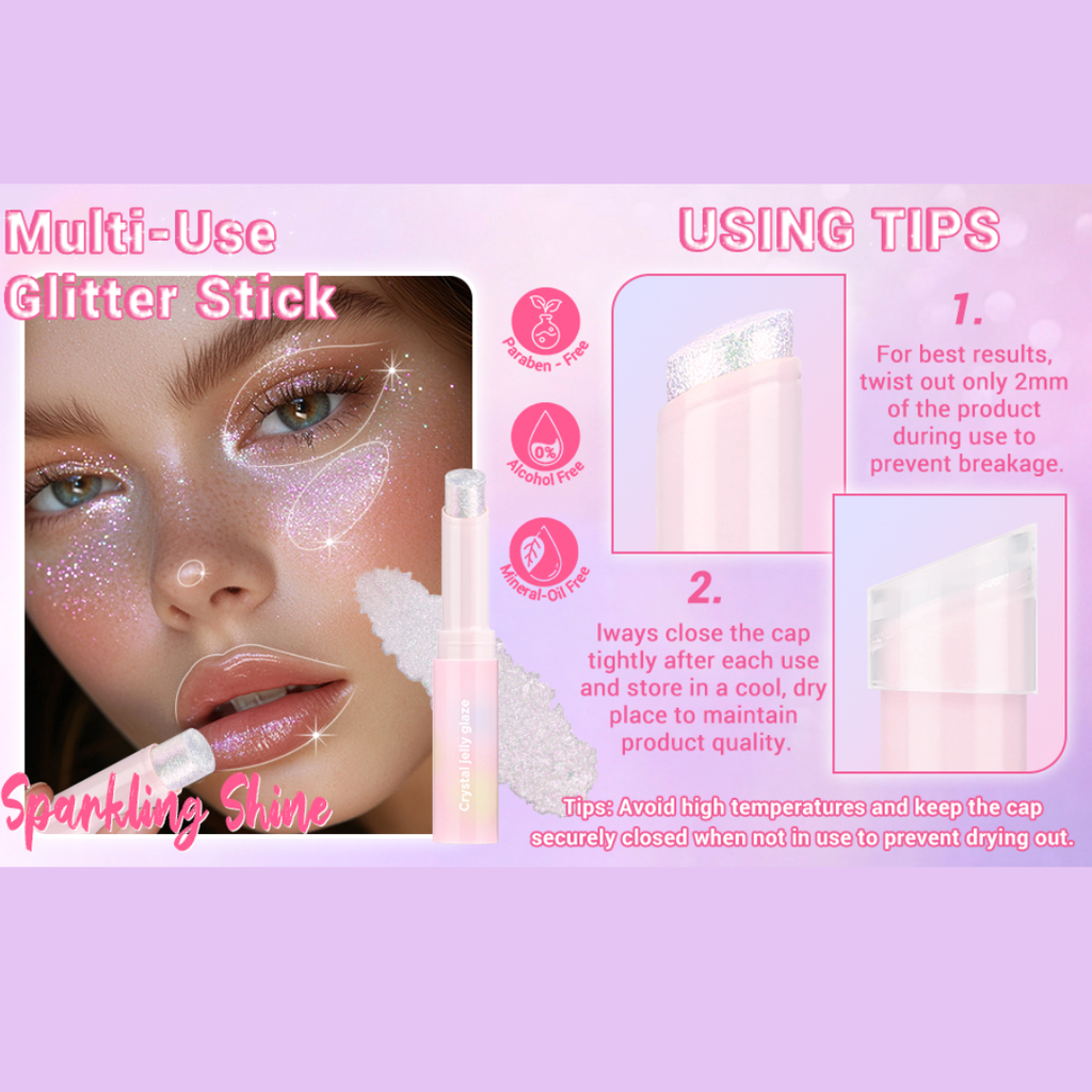Glitter Jelly All in one Stick - Eyeshadow, Highlighter, lip topper