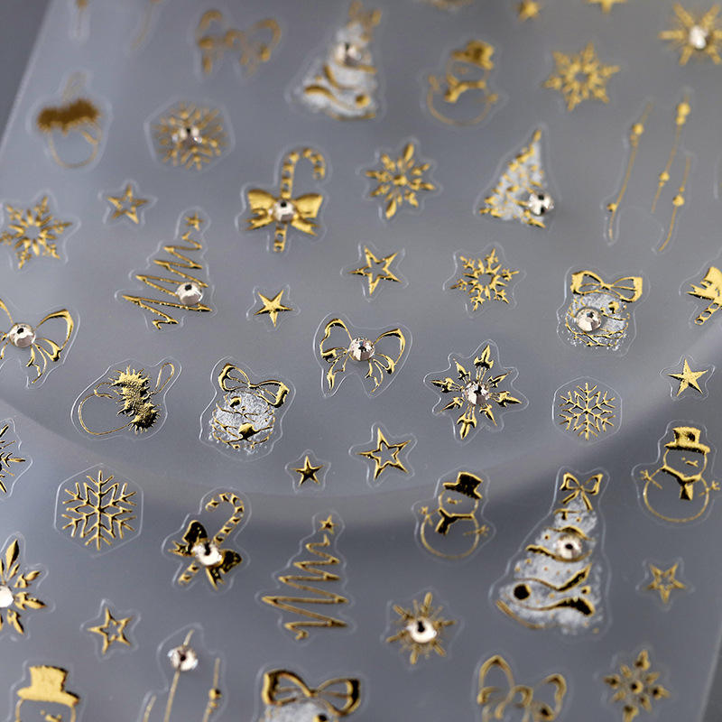 ❄️✨ Gold Foil Snowflake Sticker Sheet