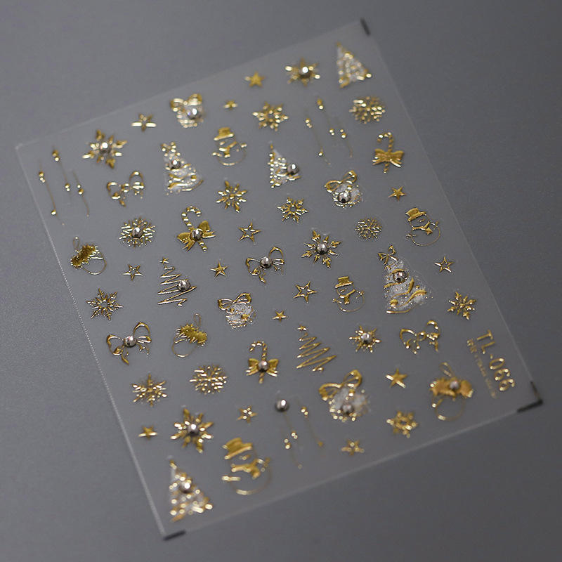 ❄️✨ Gold Foil Snowflake Sticker Sheet