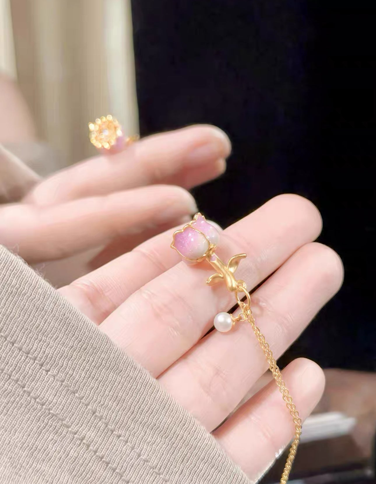 Blooming Rose Necklace  |  Imported