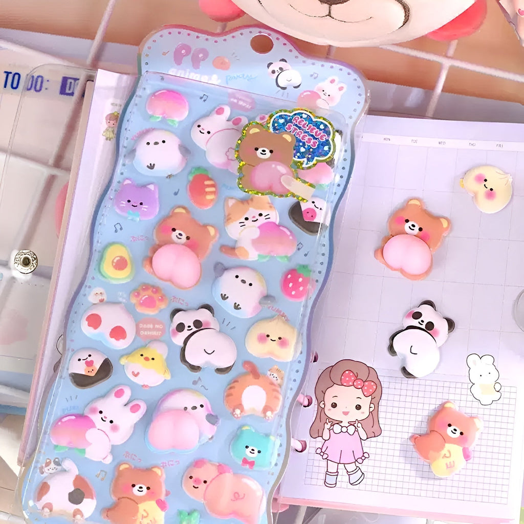 Mochi Mochi Puffy Stickers - Squishy Edition
