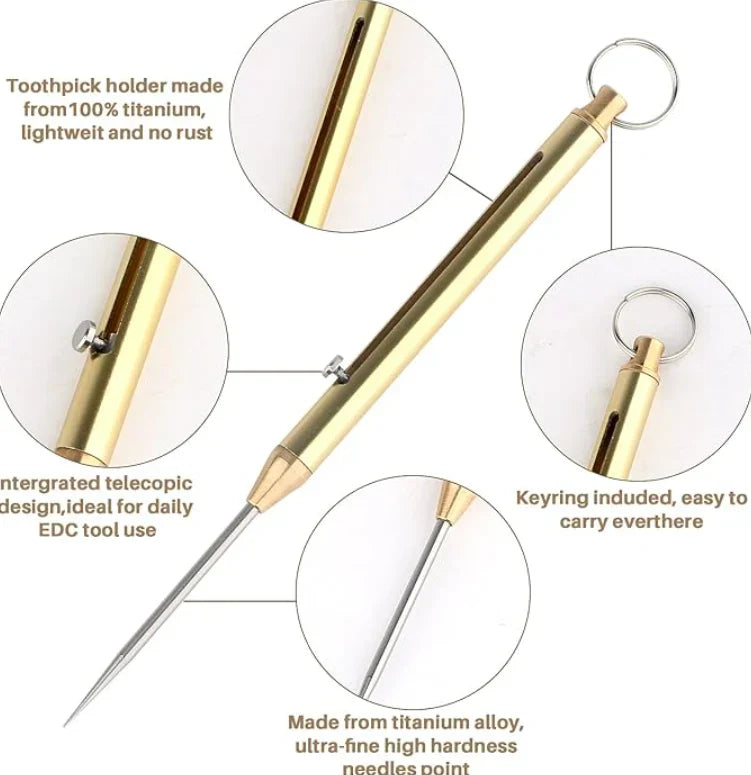 Retractable Titanium Toothpick