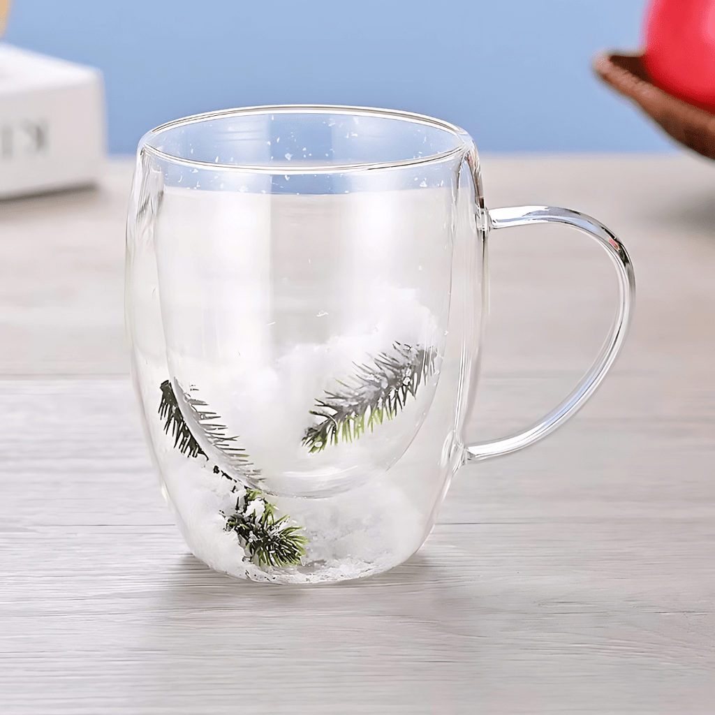 Aesthetic Dried Flower Glass , Double Wall Glass ( Imported )