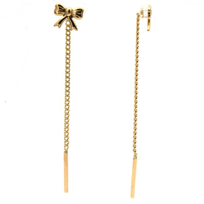 Golden Bow Drop Earrings | Valentine's  Special