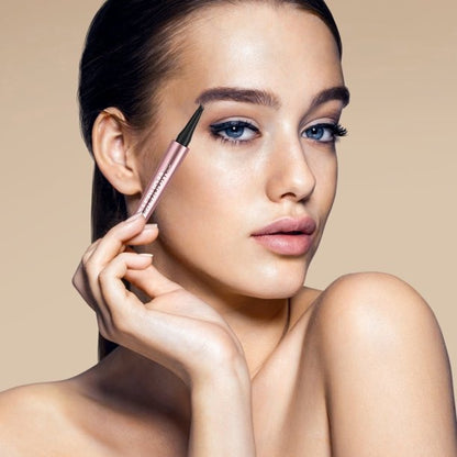 Eyebrow Pencil, Precise 4-Tip Eyebrow Pencil, Waterproof, Natural, Fine Stroke, Black
