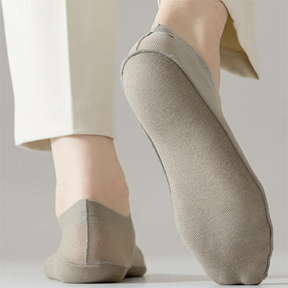 Unisex Ultra Thin Liner Socks Non Slip Combed Cotton No Show Socks