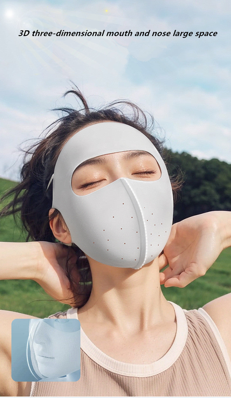 Women Summer Protection Breathable Forehead Full Face Mask