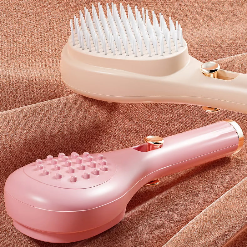 Pro - Self-Cleaning Hairbrush with Built-In Scalp Massager
